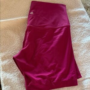 Lululemon Magenta High-Waisted Shorts 6”